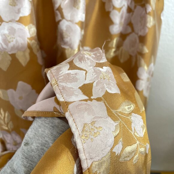 V. Chapman The Avery Dress in Gold Baroque Floral - Picture 10 of 11
